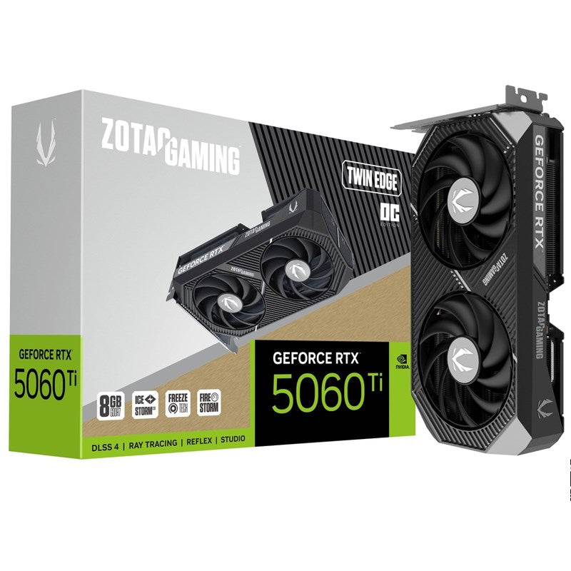 ZOTAC GAMING GeForce RTX 5060 Ti 8GB Twin Edge OC GDDR7 Gaming Graphics Card ZOTAC GAMING GeForce RTX 5060 Ti 8GB Twin Edge OC GDDR7 Gaming Graphics Card